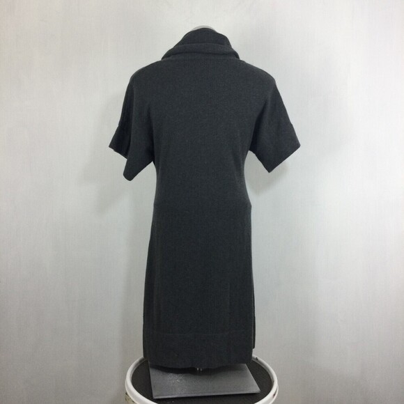 Ronen Chen Sweater Dress Cotton Blend Cowl Neck Short Sleeve Gray Sz 1 US 6 - Picture 3 of 8